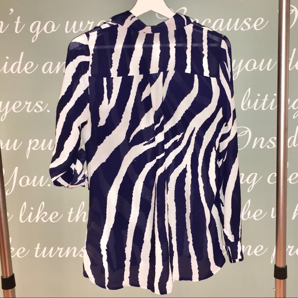 PAPAYA NAVY/WHITE PRINT SHIRT - Picture 4 of 4